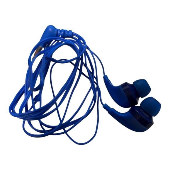 United Airlines Wired Blue Earbuds Earphones Headphones 3.5mm Jack Set of 2 - Picture 2 of 4